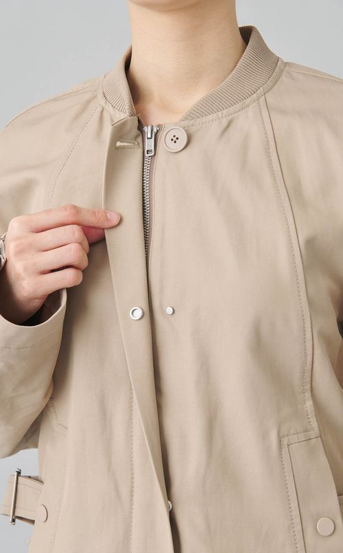 ダブルジップコクーンブルゾン