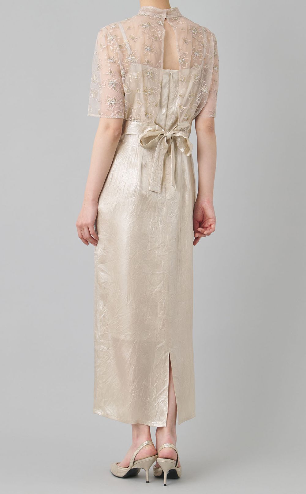 フラワーオーガンジーセットドレス