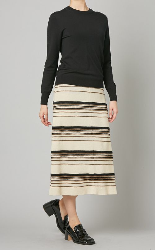 パネルボーダーニットスカート