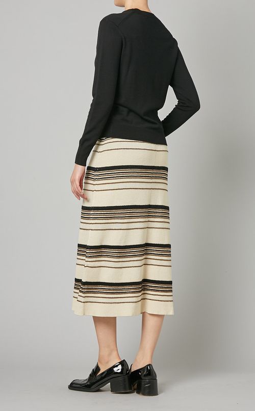 パネルボーダーニットスカート