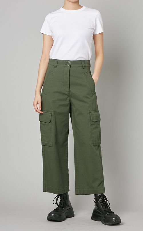コットンワイドカーゴパンツ