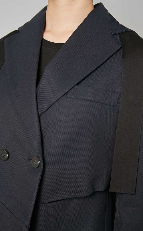 フード付ダブルブレストジャケット