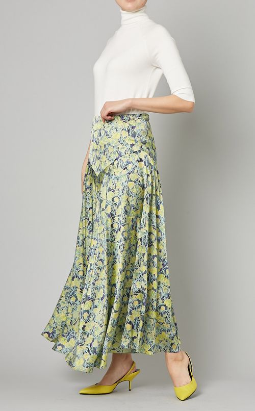 フラワープリントフレアスカート