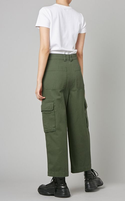 コットンワイドカーゴパンツ