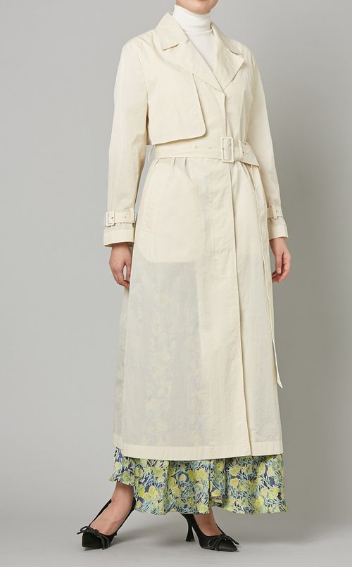 ナイロンタフタトレンチコート