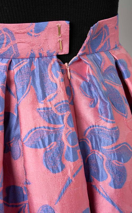 フラワージャガードフレアスカート