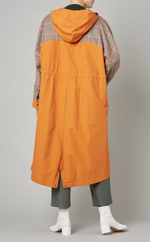 チェックミックスモッズコート