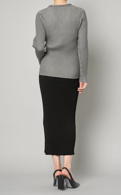 ワイドリブニットスカート