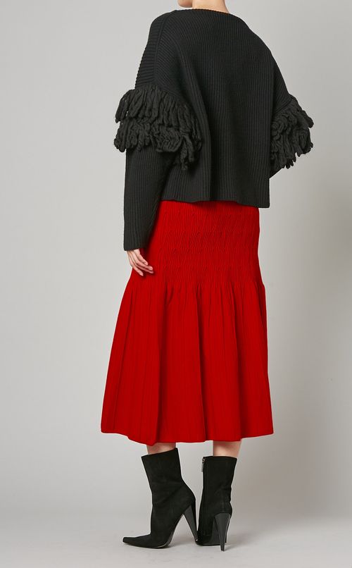 ジオメトリックニットスカート