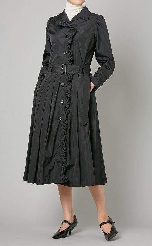 フリルプリーツトレンチコート