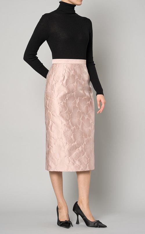 フラワージャガードタイトスカート