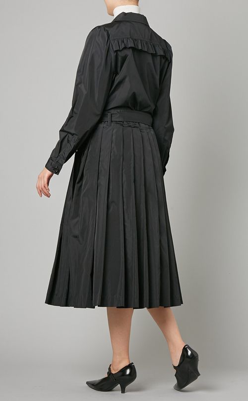 フリルプリーツトレンチコート