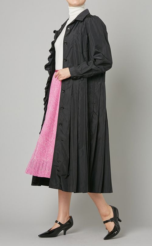 フリルプリーツトレンチコート