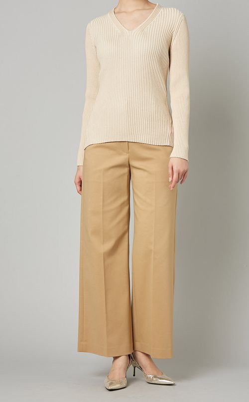 センタープレスワイドパンツ