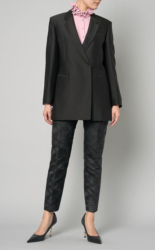 ダブルフリルカラーブラウス