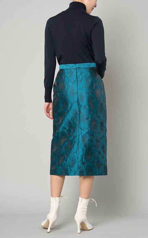 フラワージャガードタイトスカート