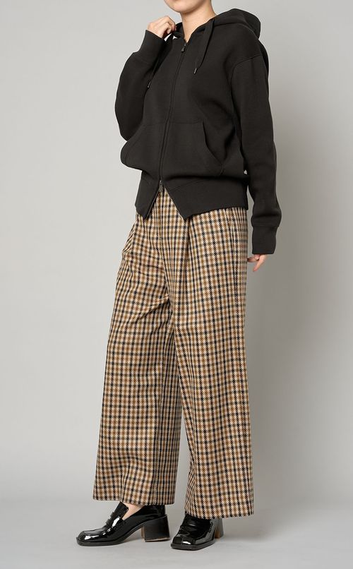 ミラノリブコットンニットパーカー