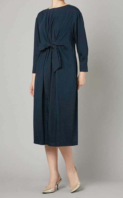 モールスキンフロントリボンワンピース