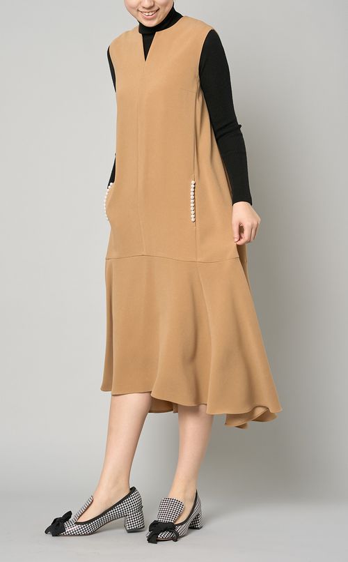 パール付フリルワンピース