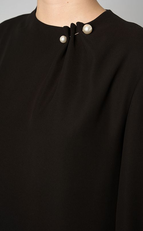 パール付コクーンワンピース