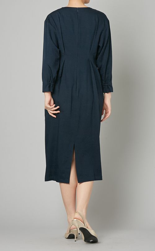 モールスキンフロントリボンワンピース