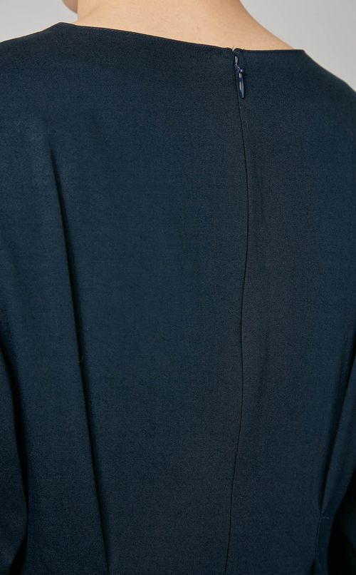 モールスキンフロントリボンワンピース