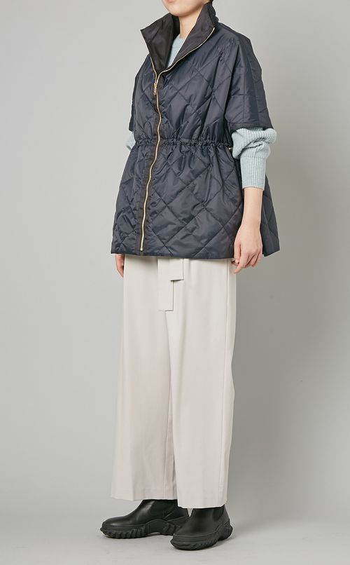 リボンベルトストレッチワイドパンツ