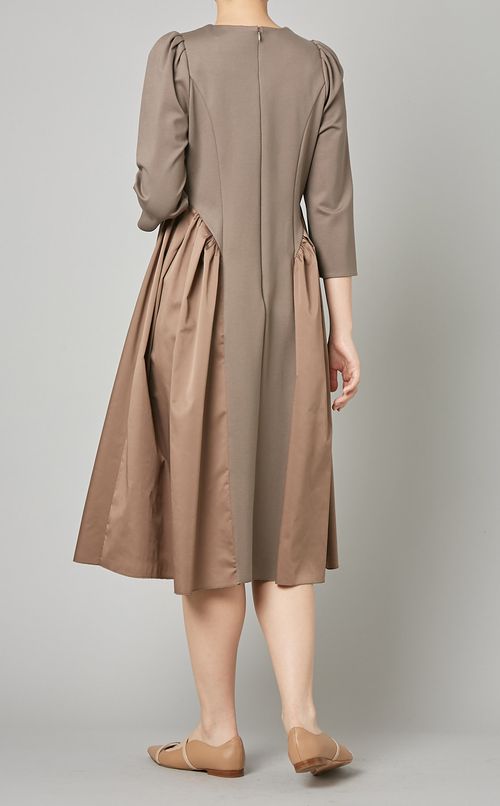 異素材サイドボリュームワンピース