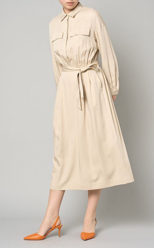 モールスキンシャツワンピース