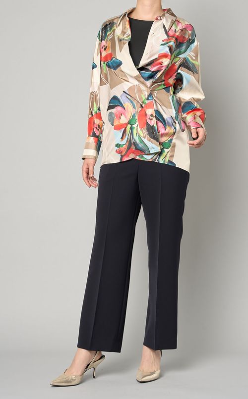 マルチカラープリントシャツ