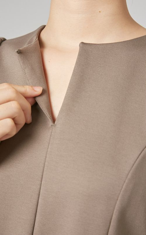 異素材サイドボリュームワンピース