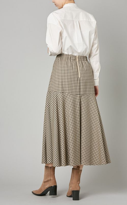 チェックフレアスカート