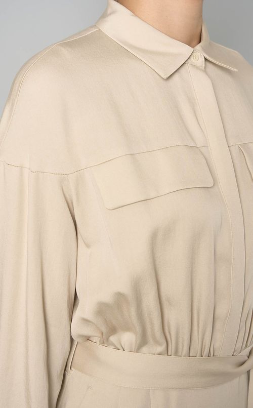 モールスキンシャツワンピース