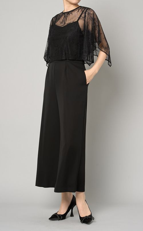 レースブラウス付オールインワン