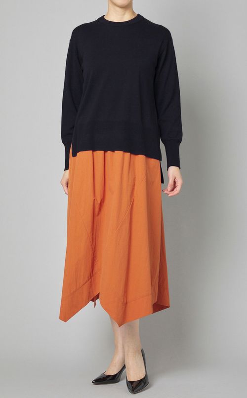 ウールクルーネックニットプルオーバー