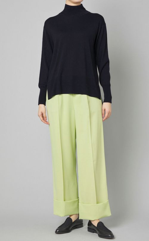 ウールモックネックニットプルオーバー