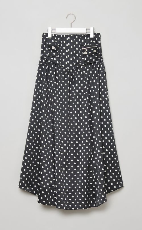 ドットプリントコルセットスカート