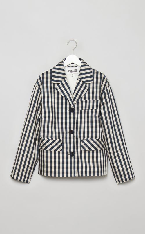 ギンガムチェックナイロンブルゾン