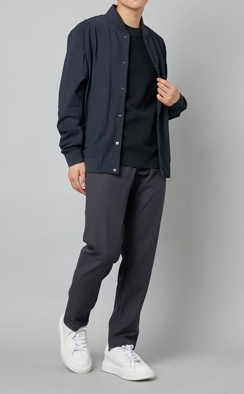 コットンクルーネックニットプルオーバー