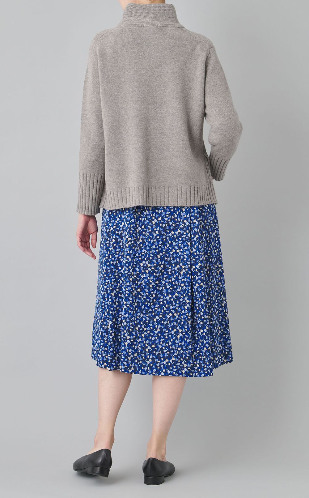 ウールコットンケーブルニット