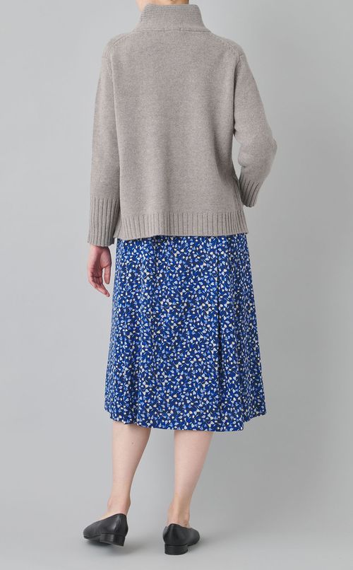 ウールコットンケーブルニット