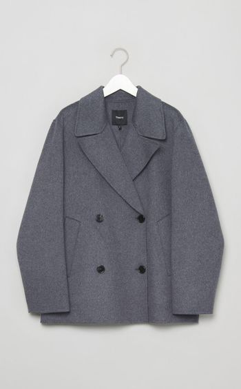 ダブルフェイスショートピーコート