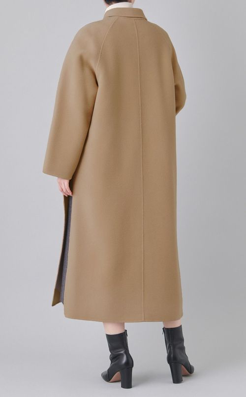 ウールカシミアダブルブレストコート