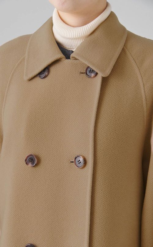 ウールカシミアダブルブレストコート