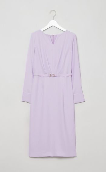 ウエストタックキーネックワンピース