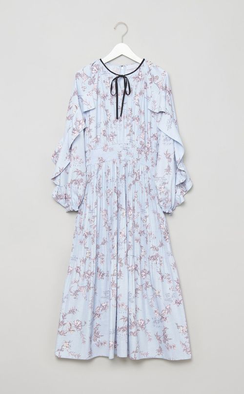 ボタニカルプリントワンピース