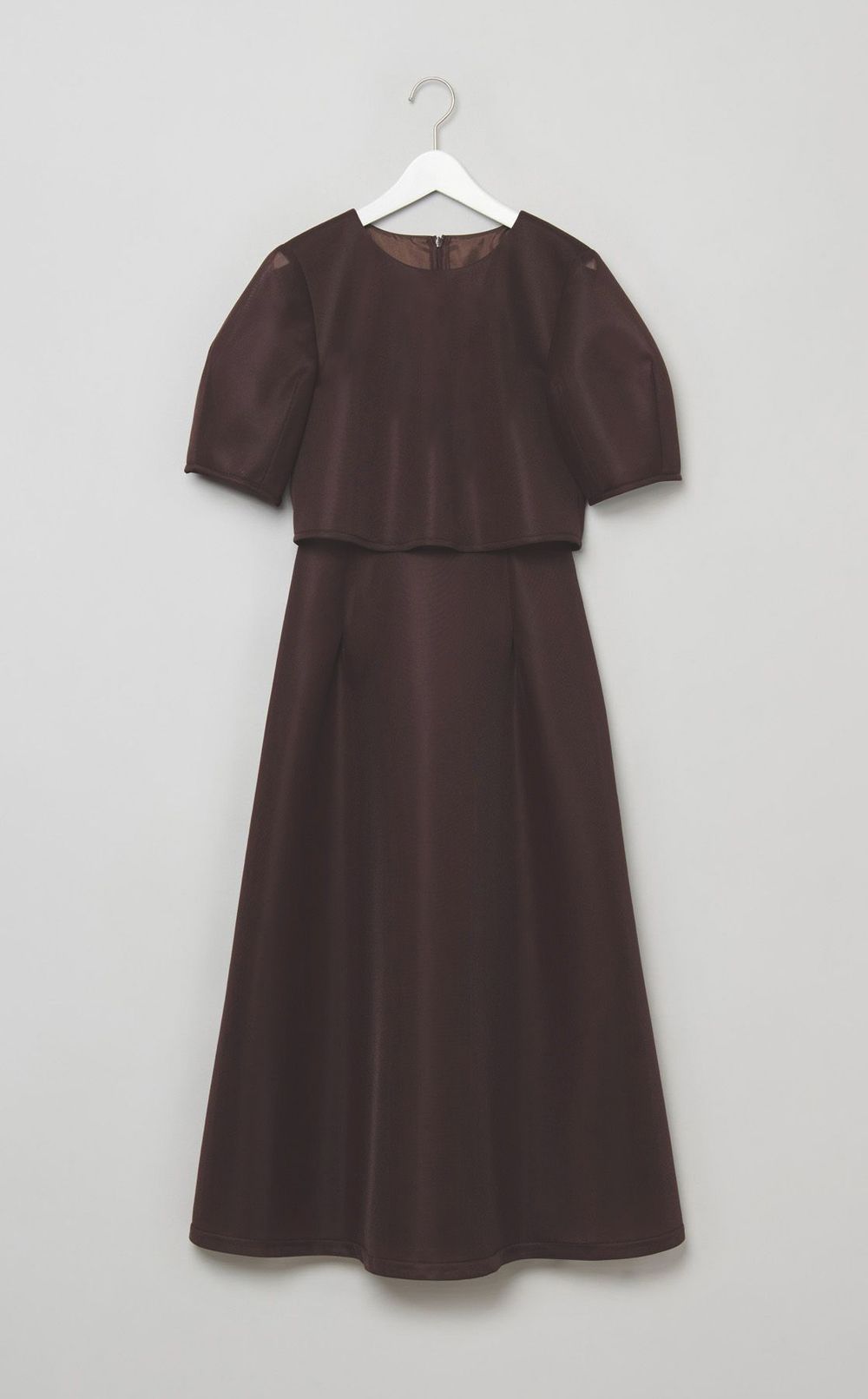 ハーフスリーブシアーワンピース