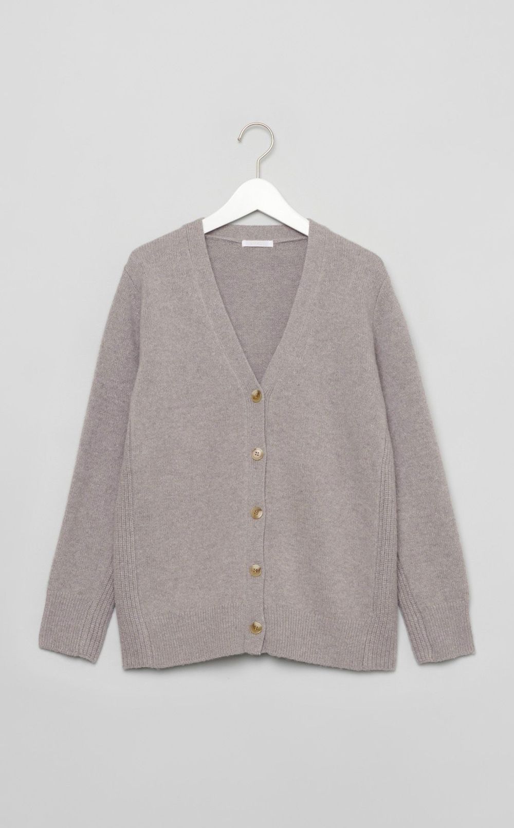 ウールコットンVネックカーディガン
