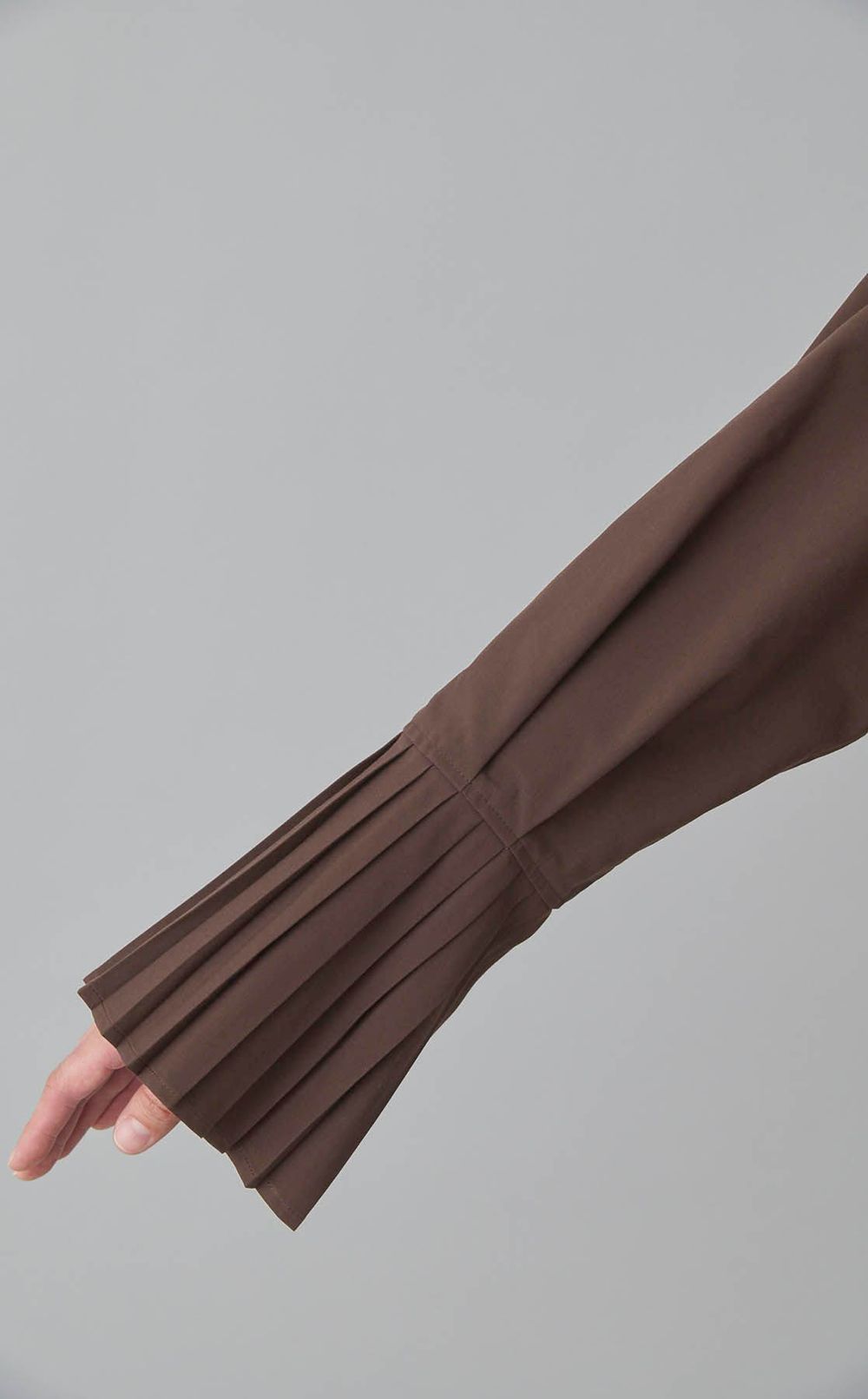 プリーツスリーブチュニックシャツ