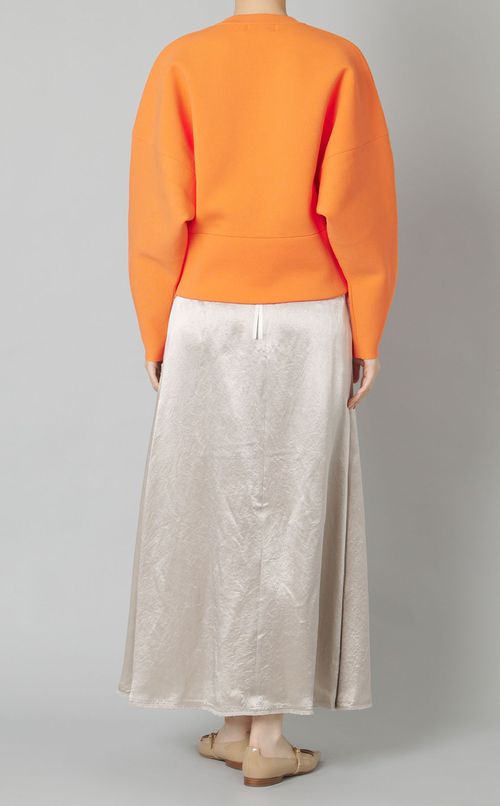 ファスナースリットニットプルオーバー